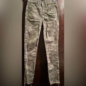 Gap Camo Skinny Pants in Olive and Gray